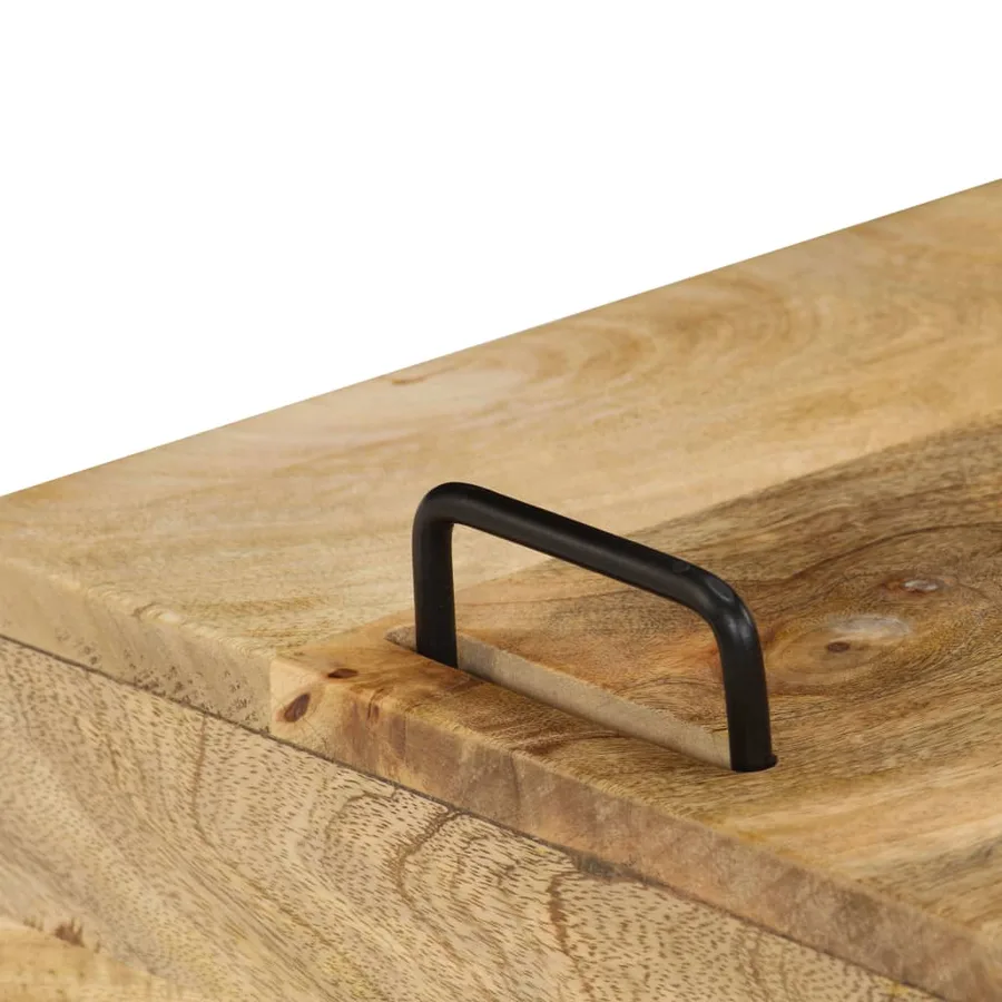 Table de chevet Bois de manguier massif 40x34x47 cm - 4