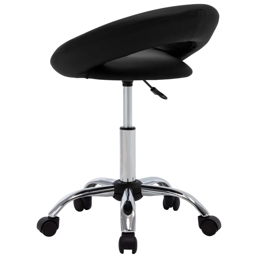 Chaise pivotante à manger Noir Similicuir - 4