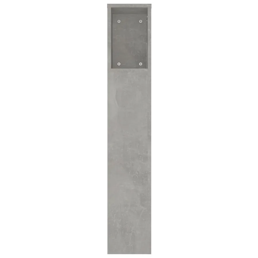 Armoire de tête de lit Gris béton 220x18,5x104,5 cm - 5