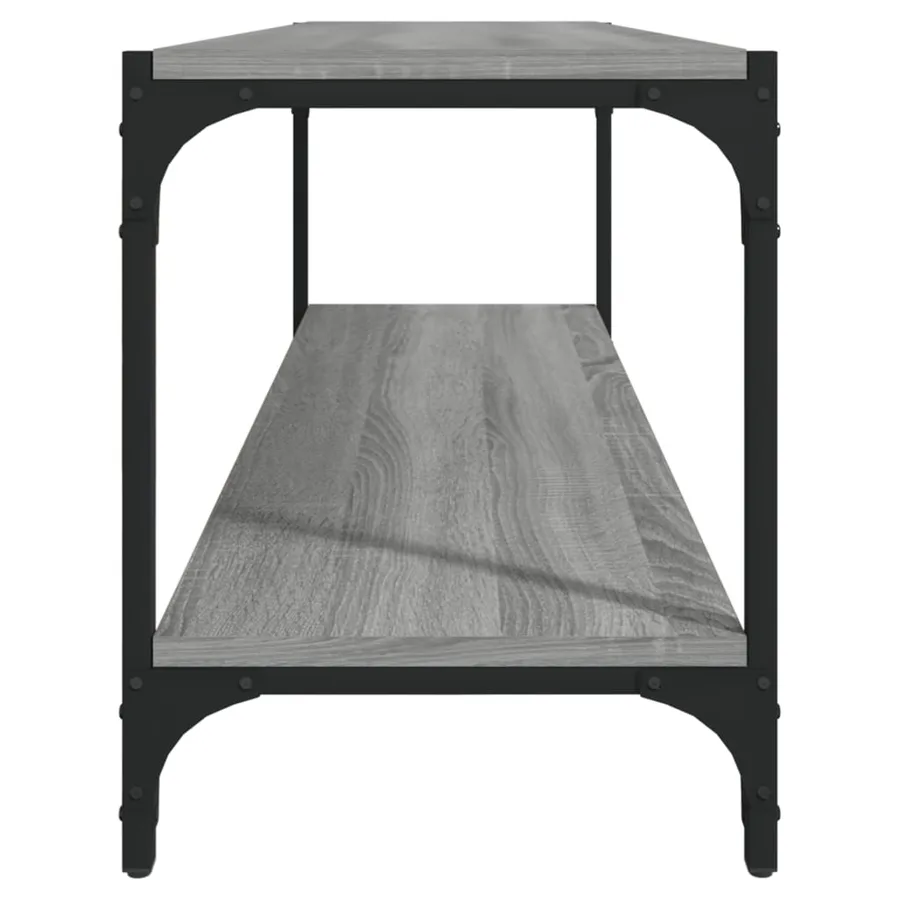 Meuble TV Sonoma gris 100x33x41 cm Bois d'ingénierie et acier - 5