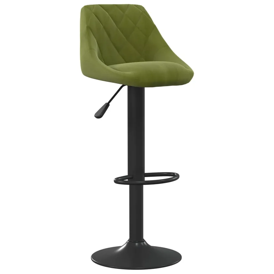 Tabourets de bar lot de 2 vert clair velours - 3