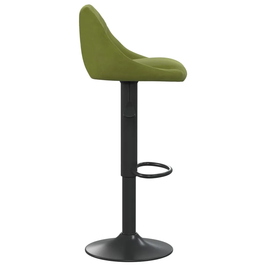 Tabourets de bar lot de 2 vert clair velours - 5