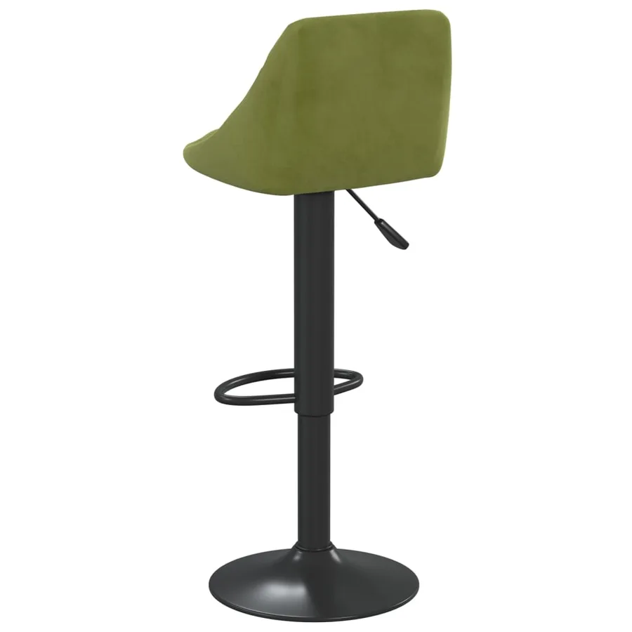 Tabourets de bar lot de 2 vert clair velours - 6