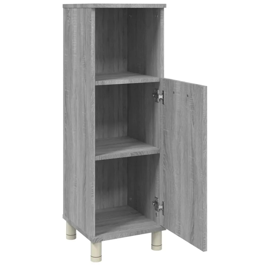 Armoire de bain Sonoma gris 30x30x95 cm Bois d'ingénierie - 6