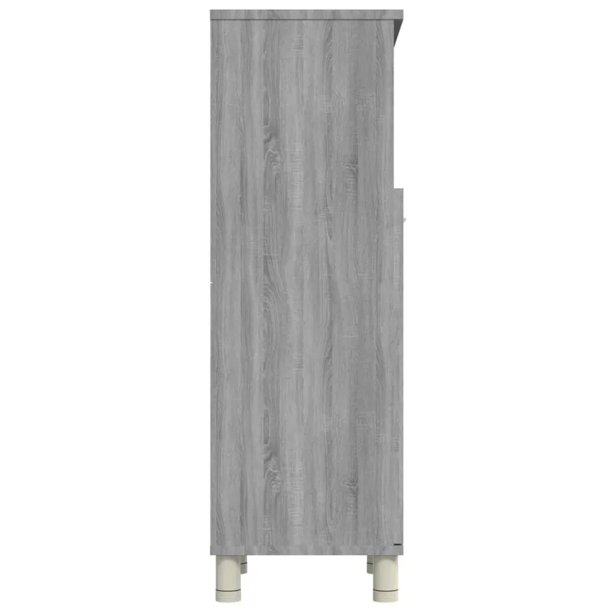 Armoire de bain Sonoma gris 30x30x95 cm Bois d'ingénierie - 8