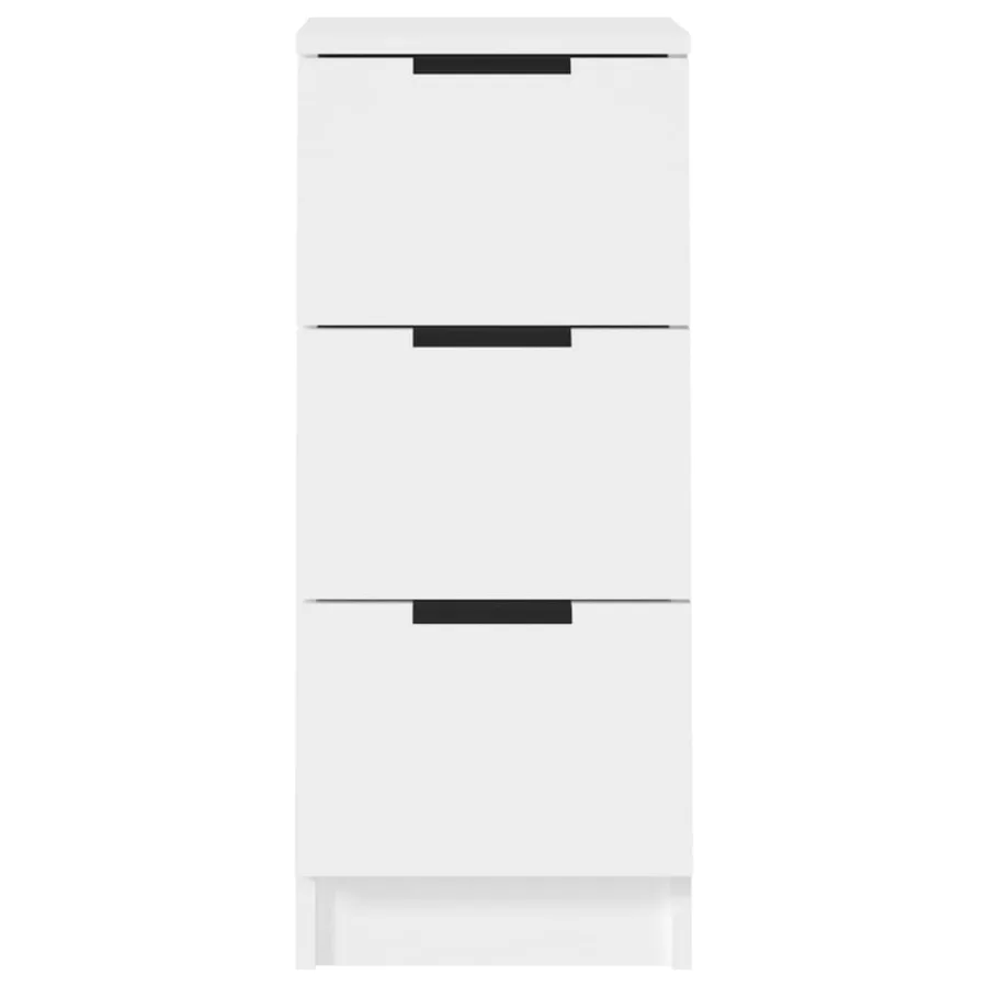 Buffets 2 pcs blanc 30x30x70 cm bois d'ingénierie - 4