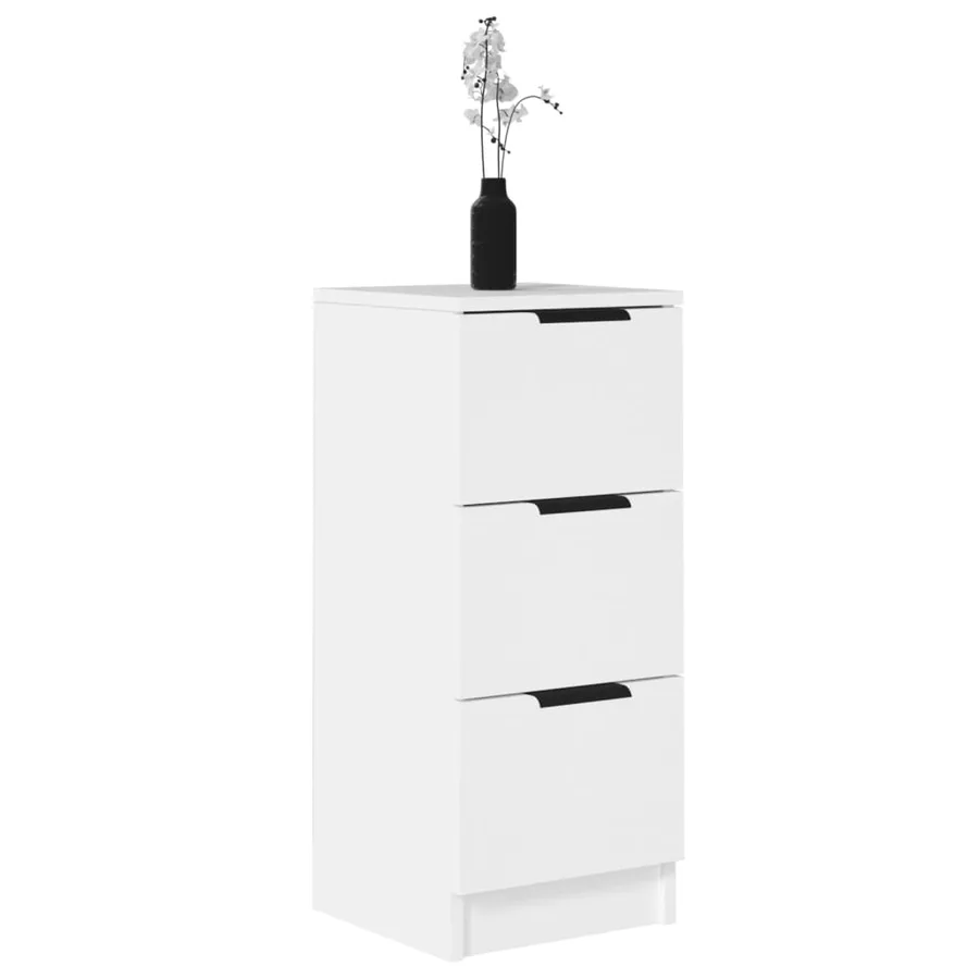 Buffets 2 pcs blanc 30x30x70 cm bois d'ingénierie - 7