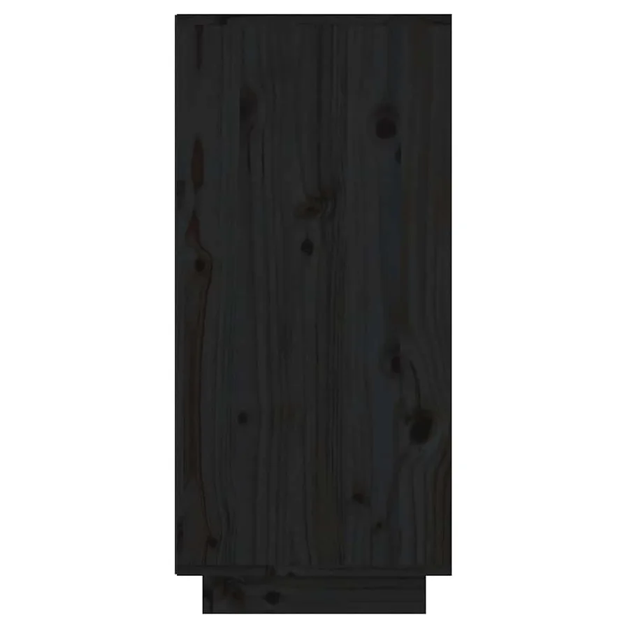 Armoire console Noir 60x34x75 cm Bois de pin solide - 7