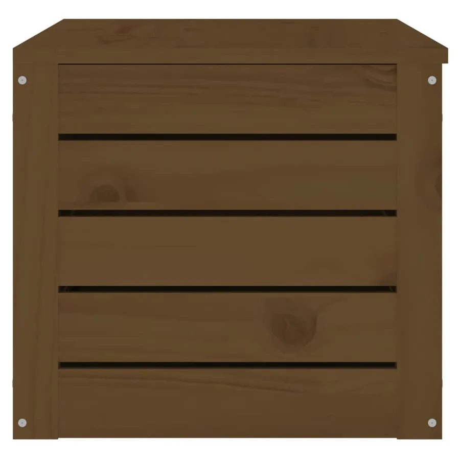 Boîte de rangement Marron miel 89x36,5x33 cm Bois massif pin - 6