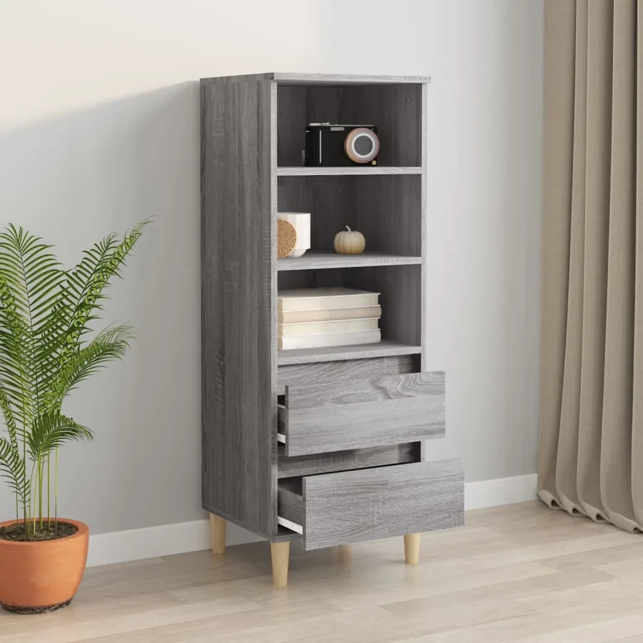 Buffet haut Sonoma gris 40x36x110 cm Bois d'ingénierie - 6