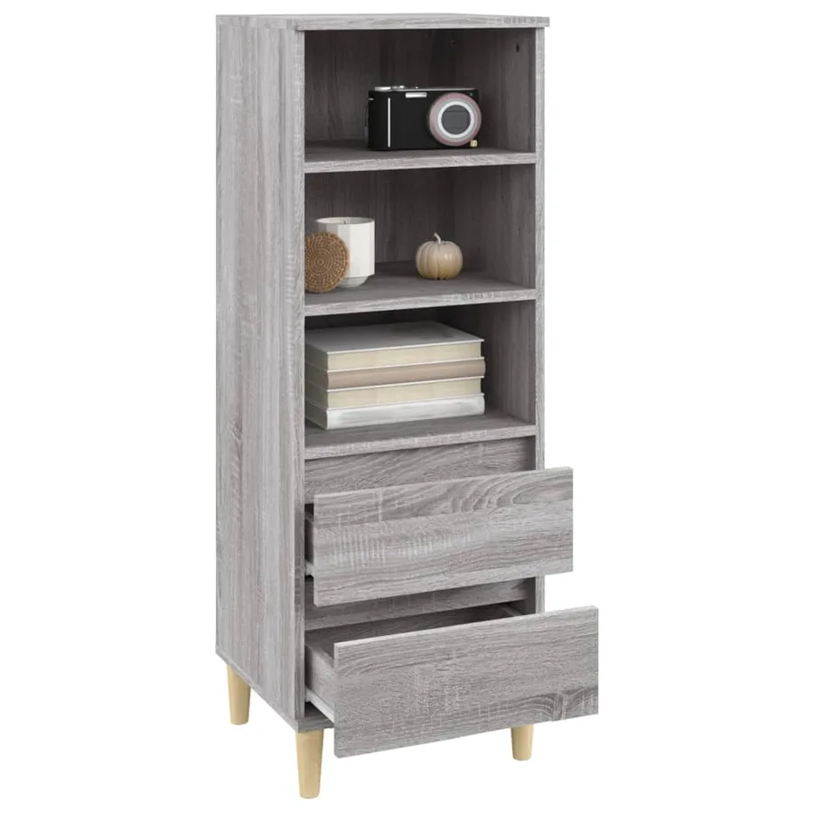 Buffet haut Sonoma gris 40x36x110 cm Bois d'ingénierie - 7