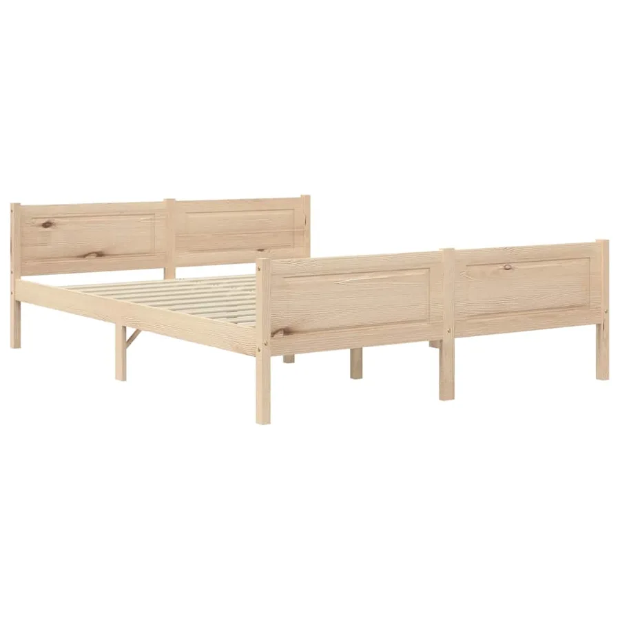 Cadre de lit sans matelas bois massif de pin 160x200 cm - 2