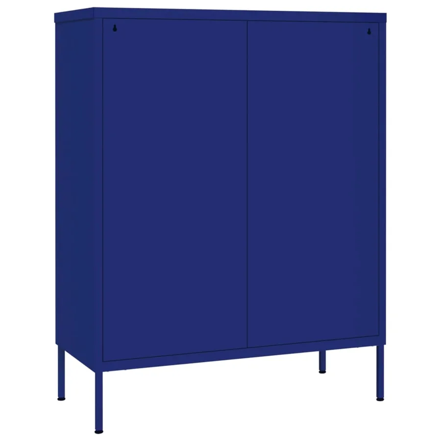 Armoire à tiroirs Bleu marine 80x35x101,5 cm Acier - 5