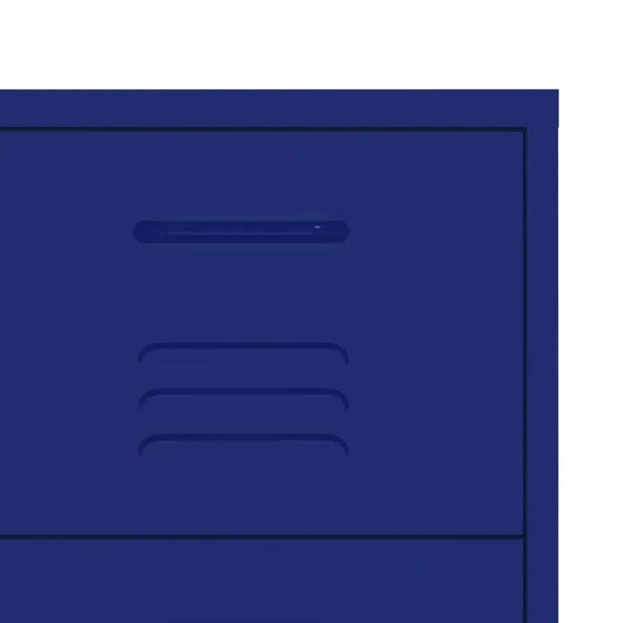 Armoire à tiroirs Bleu marine 80x35x101,5 cm Acier - 7