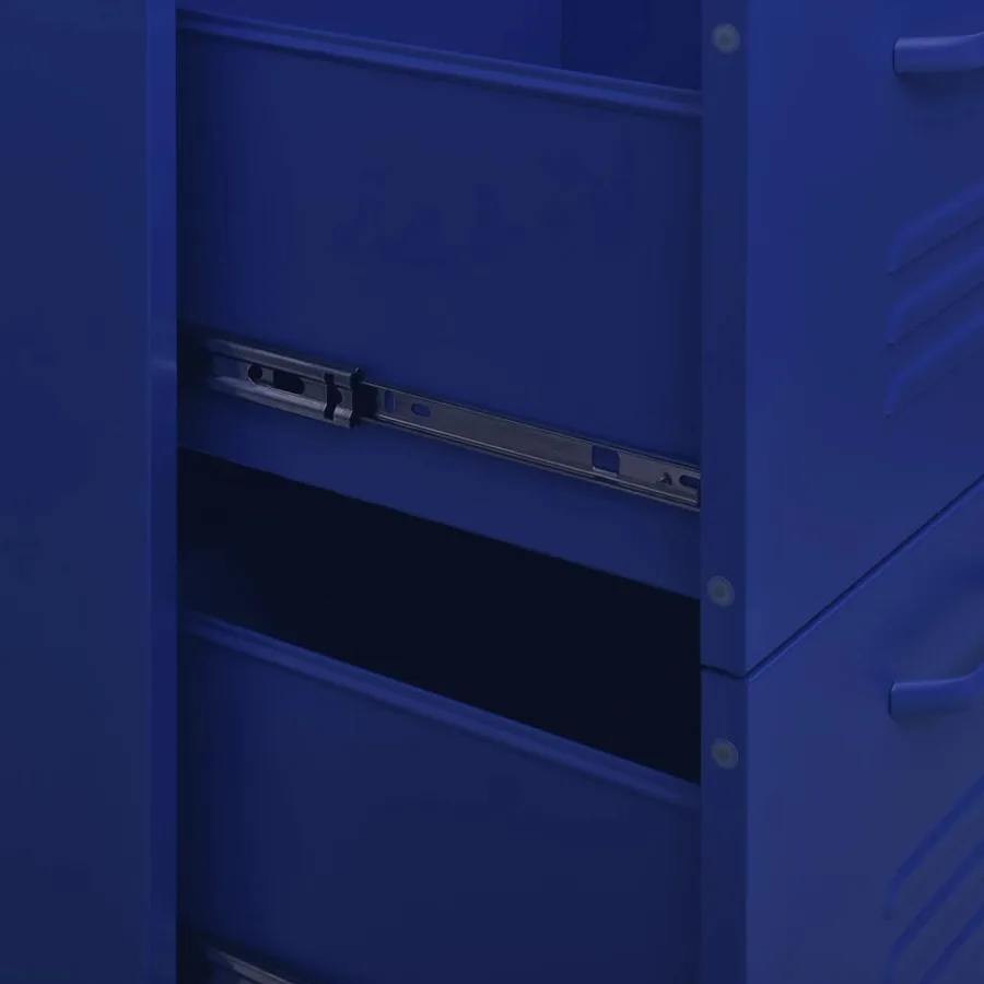 Armoire à tiroirs Bleu marine 80x35x101,5 cm Acier - 8