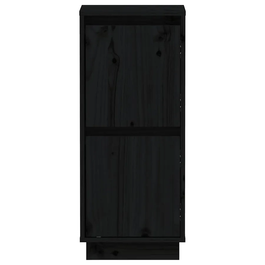 Buffets 2 pcs Noir 31,5x34x75 cm Bois massif de pin - 5