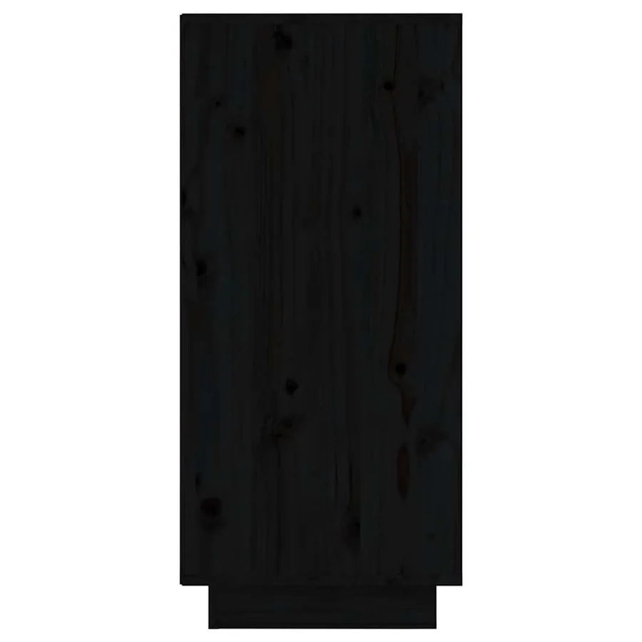 Buffets 2 pcs Noir 31,5x34x75 cm Bois massif de pin - 6