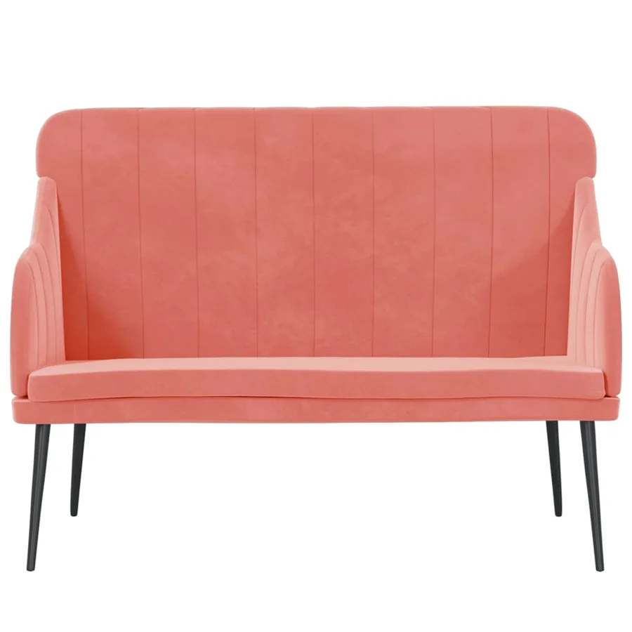 Banc Rose 110x76x80 cm Velours - 3