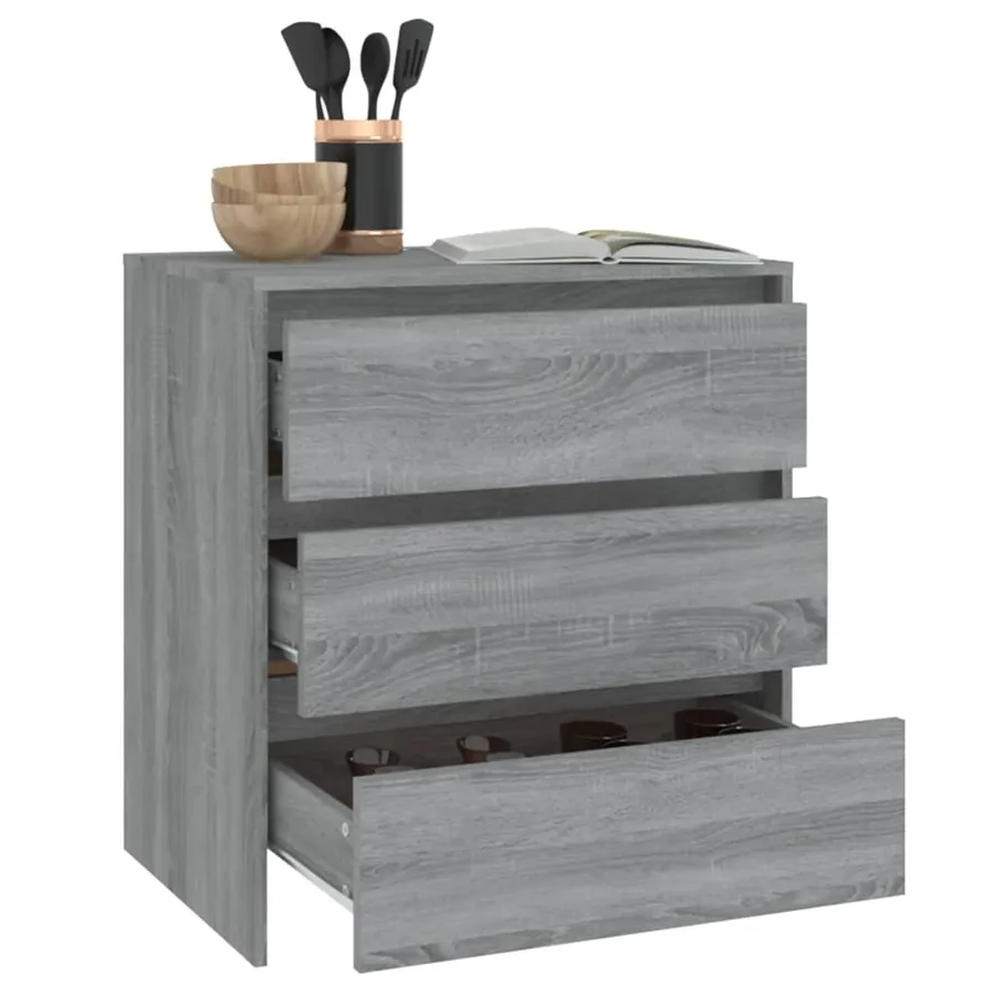 Buffet Sonoma gris 70x41x75 cm Bois d'ingénierie - 6