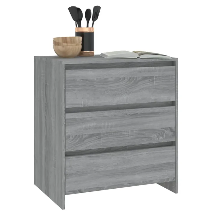 Buffet Sonoma gris 70x41x75 cm Bois d'ingénierie - 7