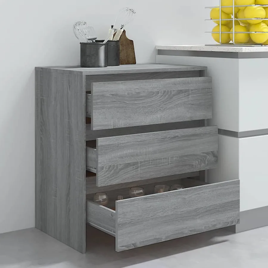 Buffet Sonoma gris 70x41x75 cm Bois d'ingénierie - 8