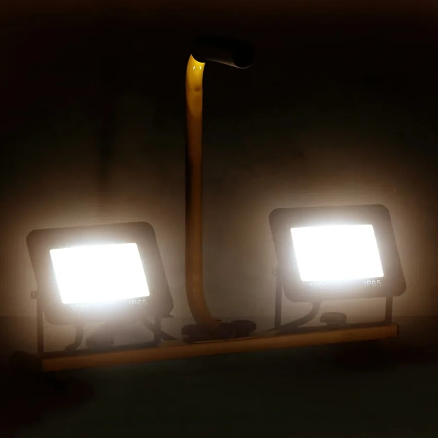 Projecteur à LED avec poignée 2x30 W Blanc chaud - 2