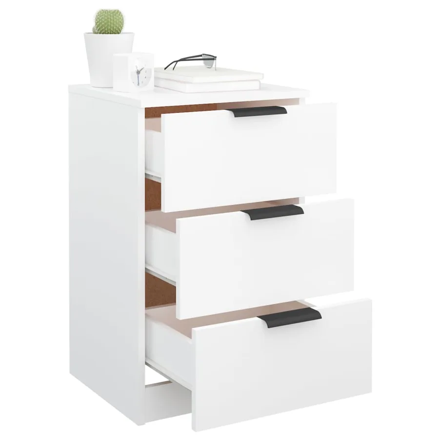 Table de chevet Blanc 40x36x65 cm - 7