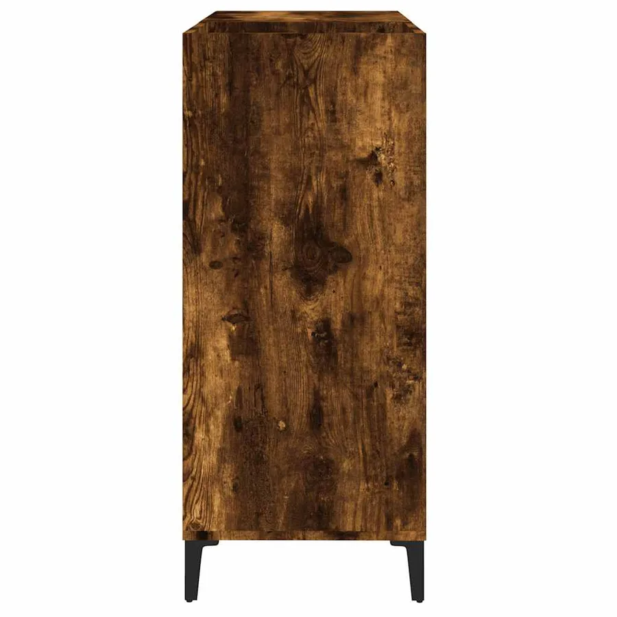 Armoire à disques chêne fumé 84,5x38x89 cm bois d'ingénierie - 6