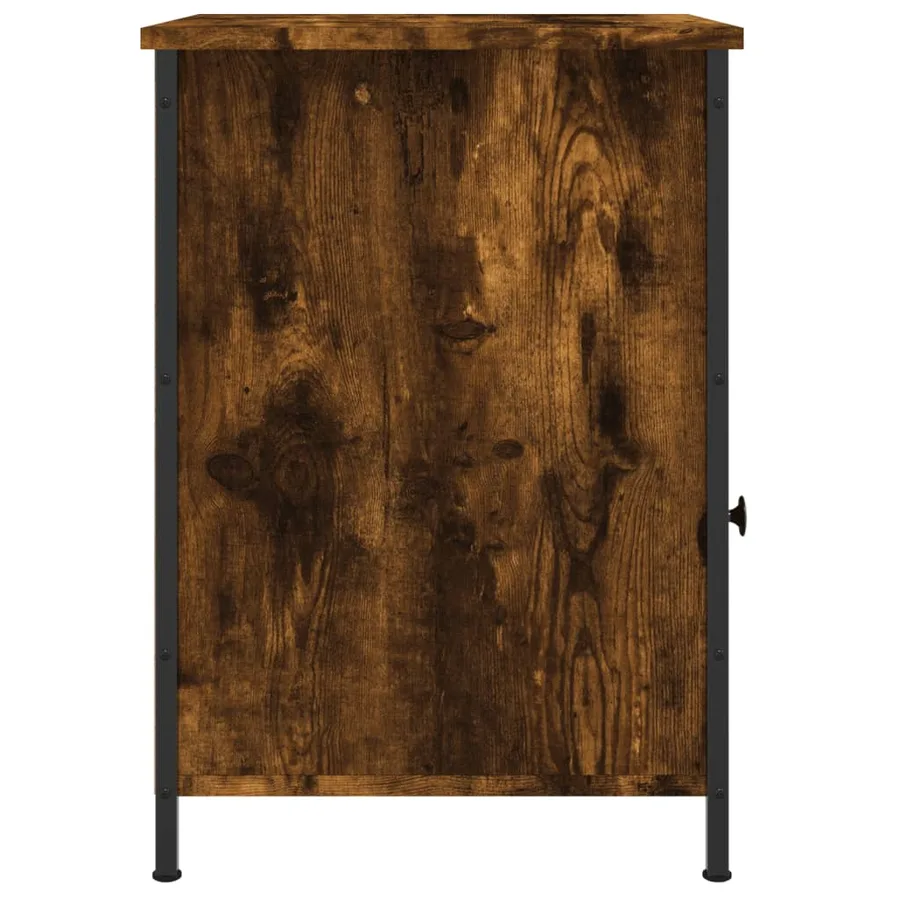 Tables de chevet 2 pcs chêne fumé 40x42x60 cm bois d'ingénierie - 8