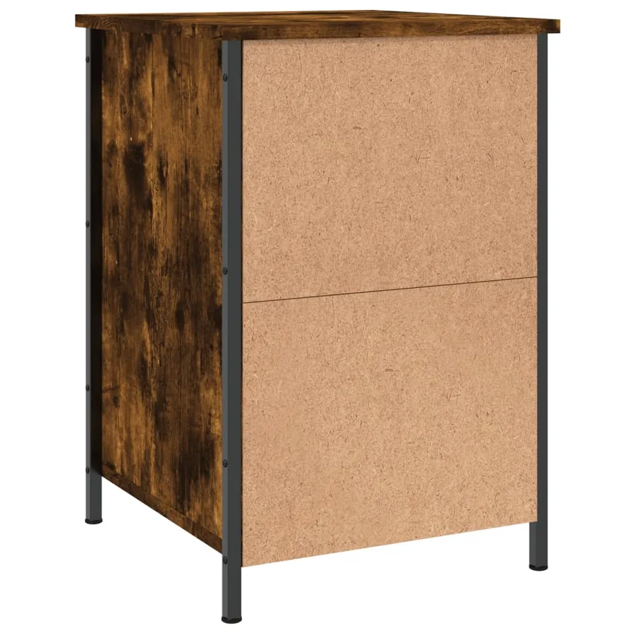 Tables de chevet 2 pcs chêne fumé 40x42x60 cm bois d'ingénierie - 9