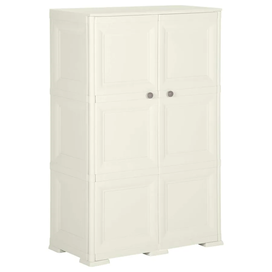 Armoire plastique 79x43x125 cm design bois glace à la vanille