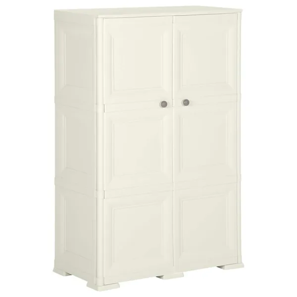 Armoire plastique 79x43x125 cm design bois glace à la vanille