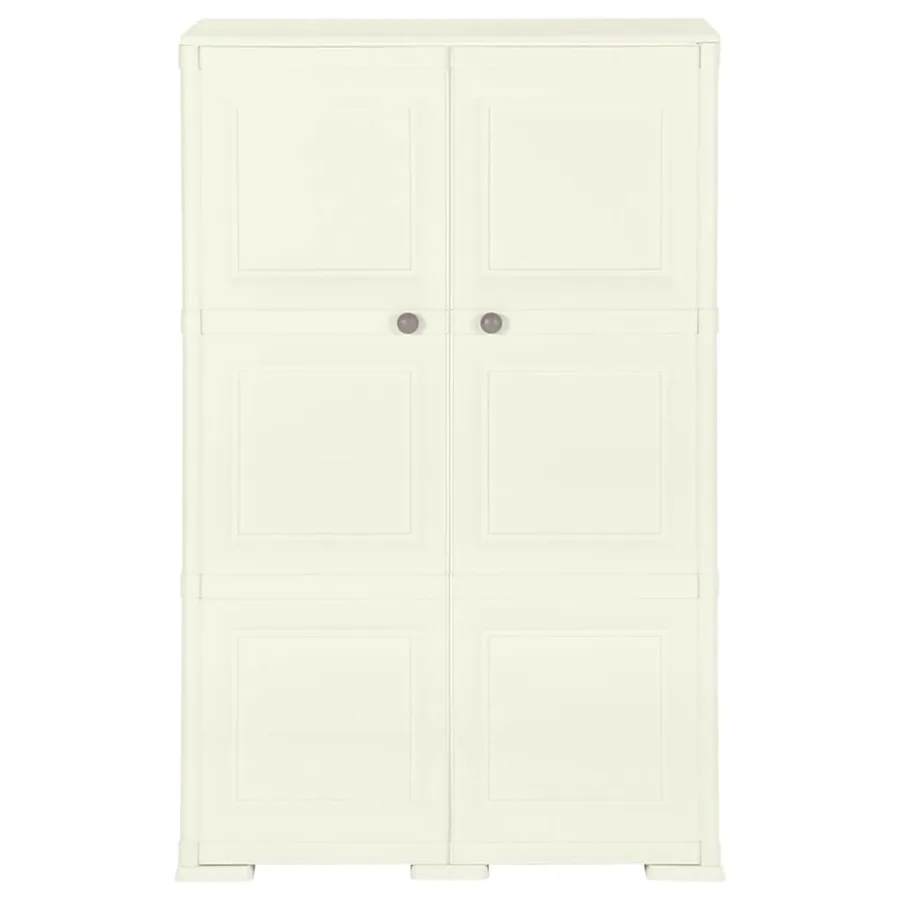 Armoire plastique 79x43x125 cm design bois glace à la vanille - 2