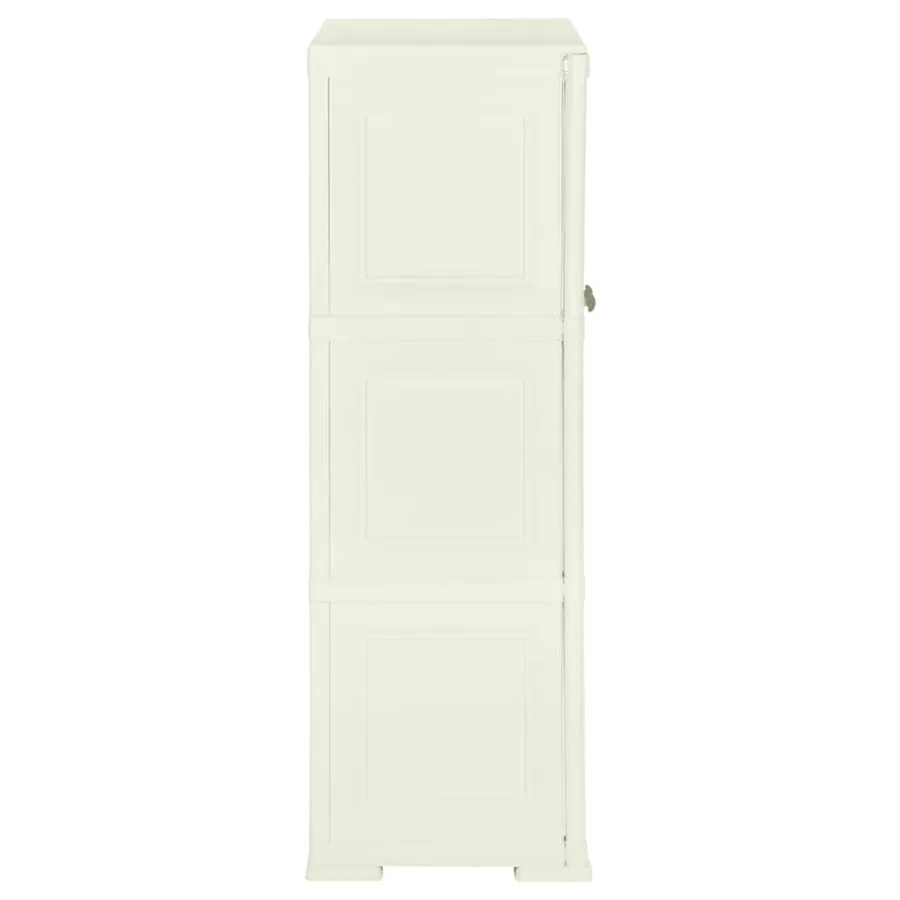 Armoire plastique 79x43x125 cm design bois glace à la vanille - 3