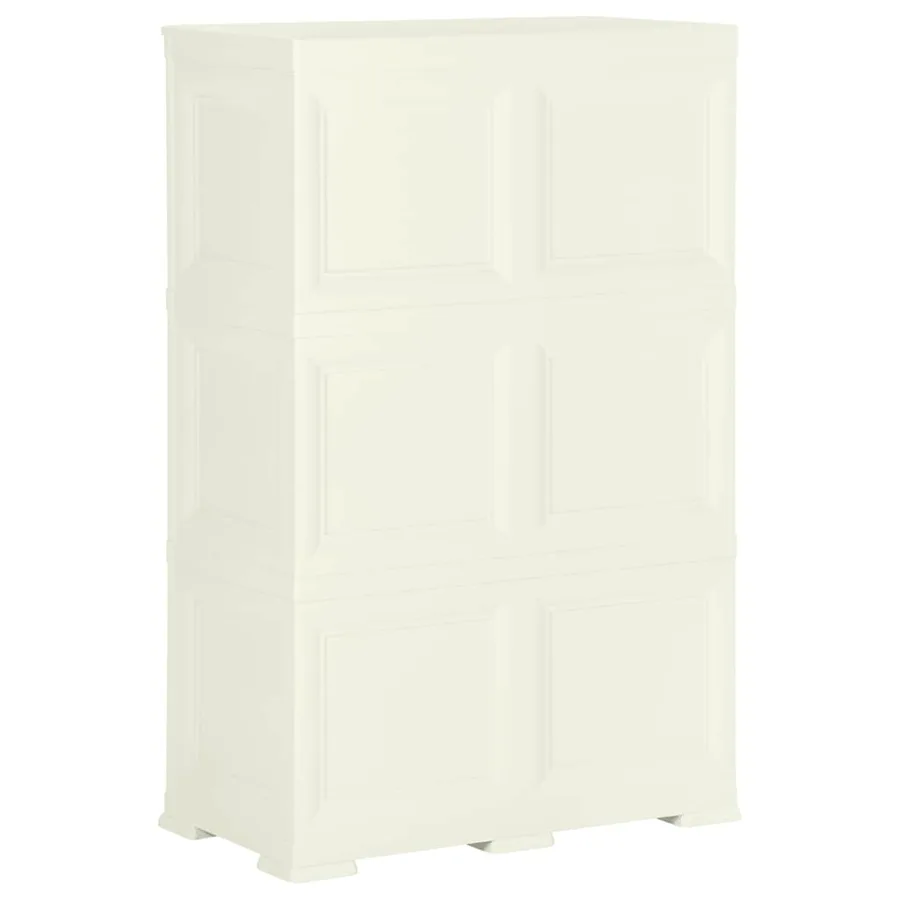 Armoire plastique 79x43x125 cm design bois glace à la vanille - 4