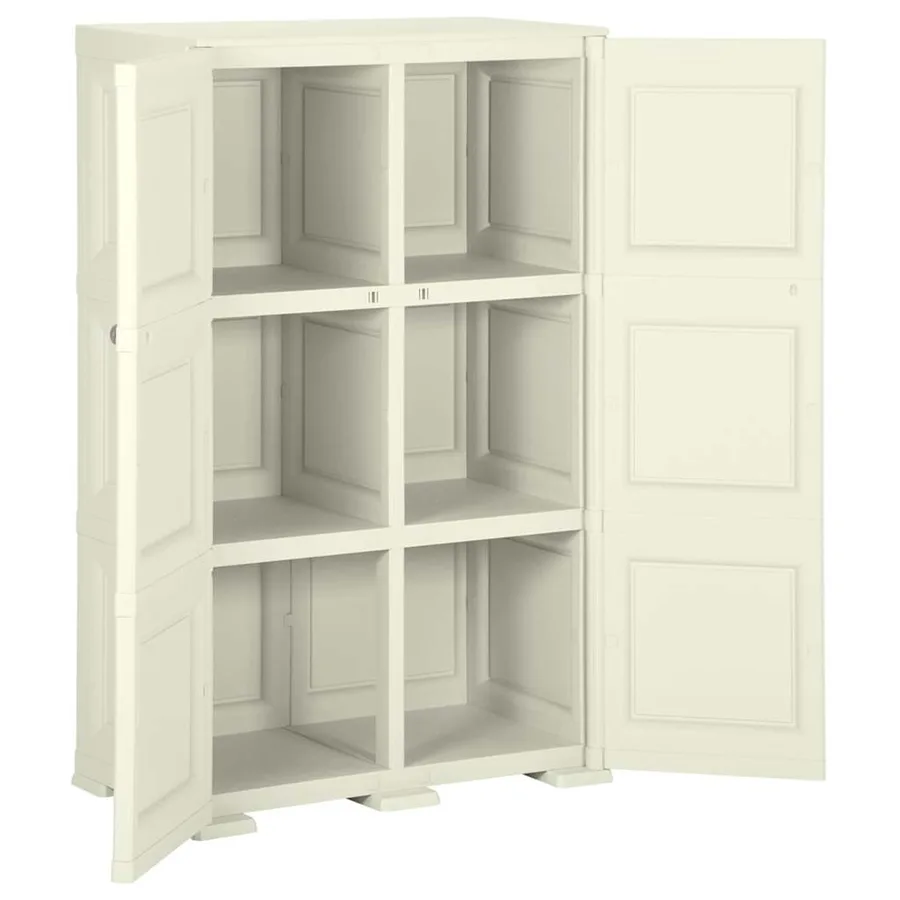 Armoire plastique 79x43x125 cm design bois glace à la vanille - 5