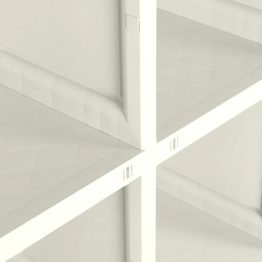 Armoire plastique 79x43x125 cm design bois glace à la vanille - 7