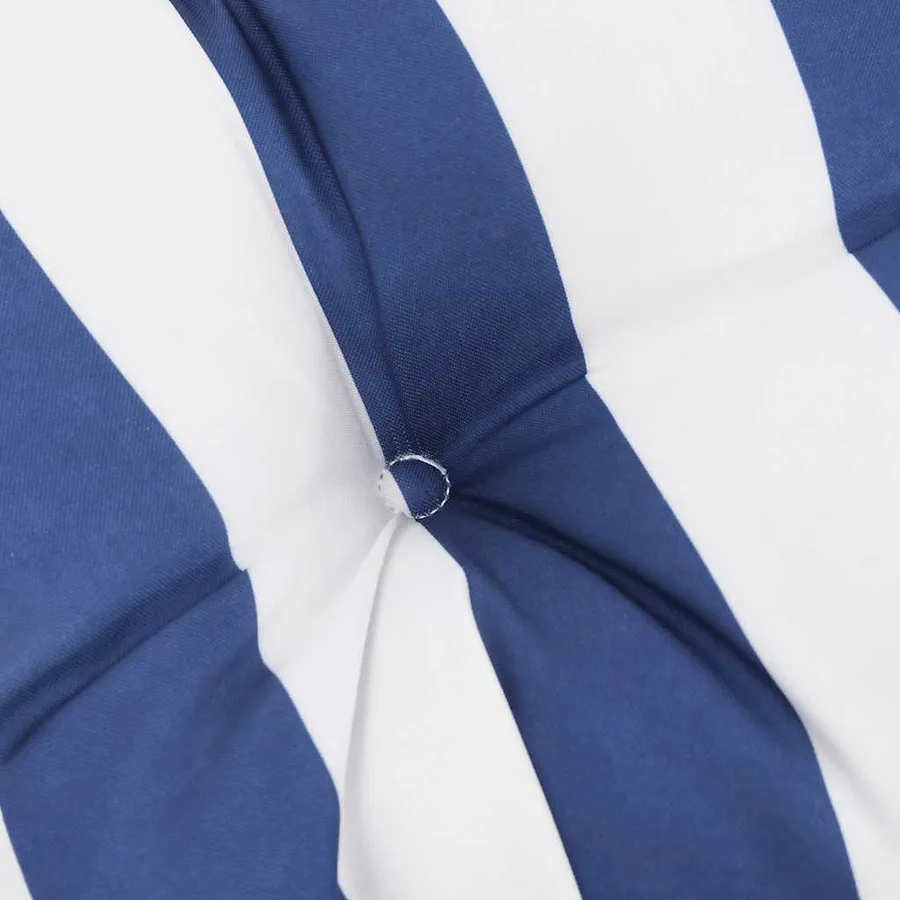 Coussins de banc de jardin lot de 2 rayures bleues/blanches - 7
