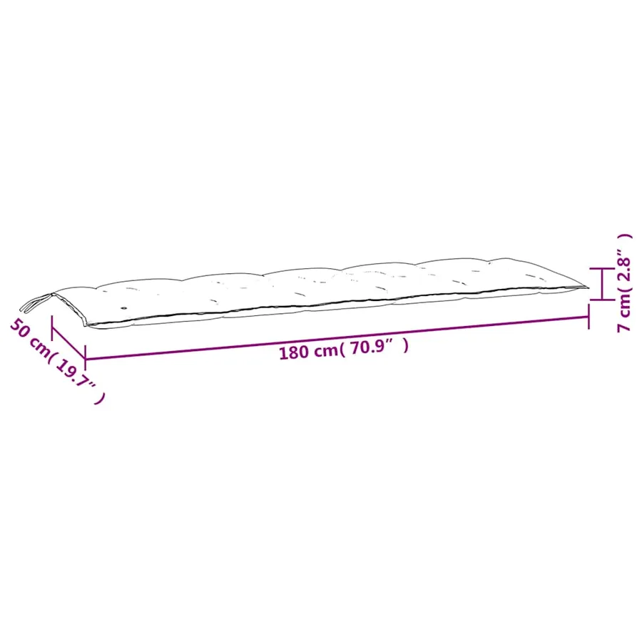 Coussins de banc de jardin lot de 2 rayures bleues/blanches - 9