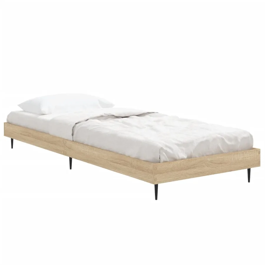 Cadre de lit sans matelas chêne sonoma 75x190 cm - 3
