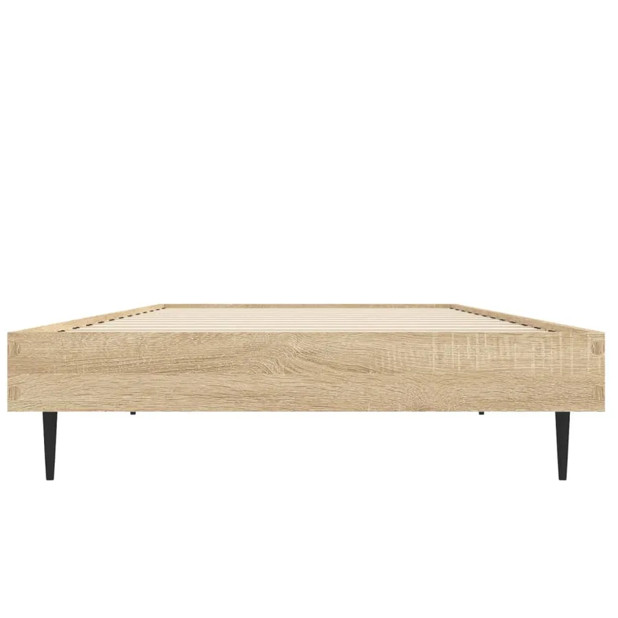 Cadre de lit sans matelas chêne sonoma 75x190 cm - 6