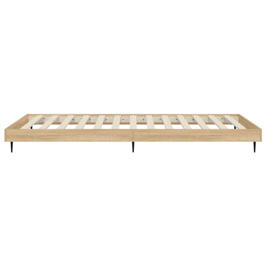 Cadre de lit sans matelas chêne sonoma 75x190 cm - 7