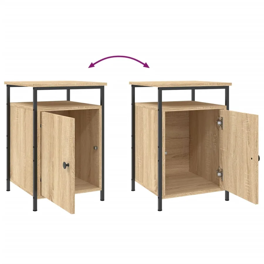 Table de chevet chêne sonoma 40x42x60 cm bois d'ingénierie - 9