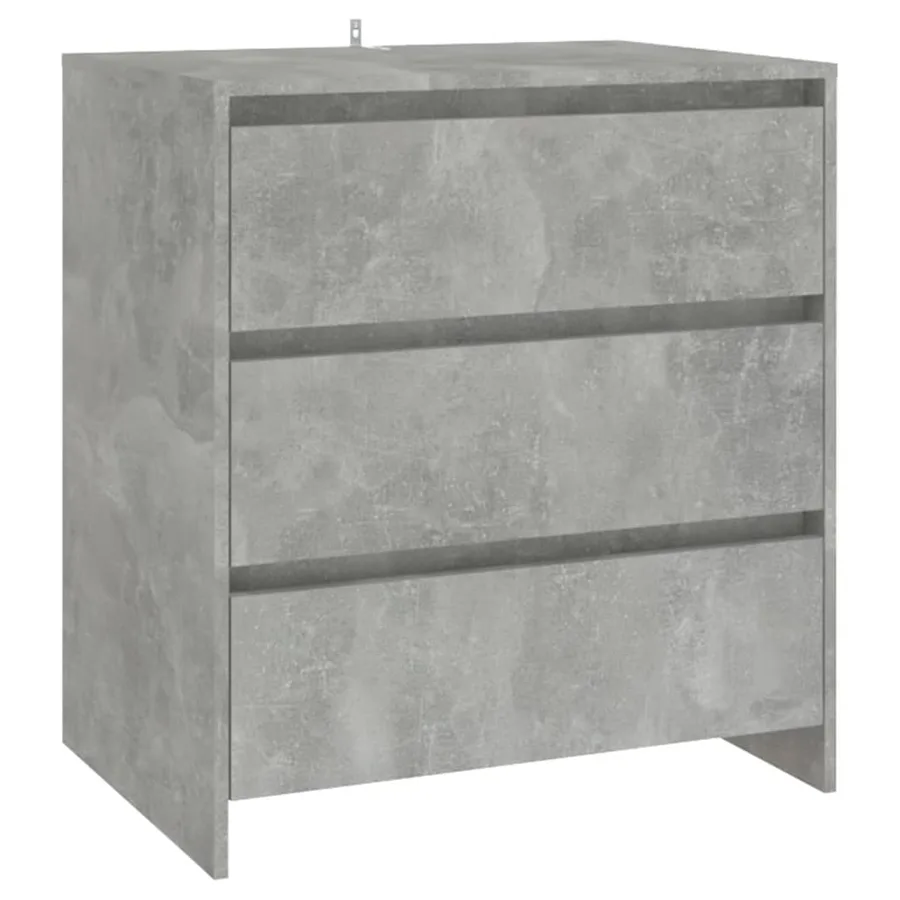 Buffets 2 pcs Gris béton Bois d'ingénierie - 5