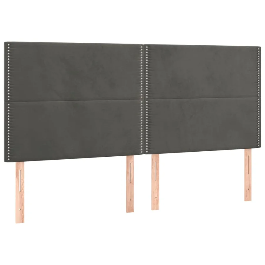 Sommier à lattes de lit matelas et LED Gris foncé 200x200 cm - 7