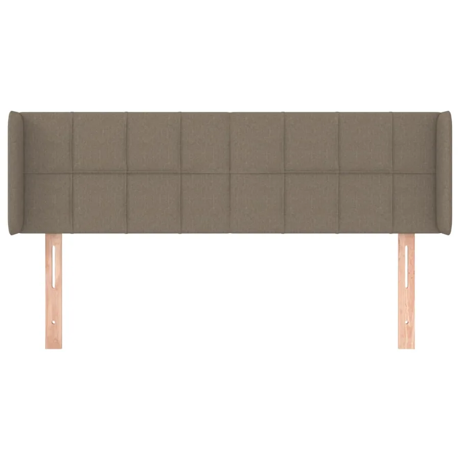 Tête de lit avec oreilles Taupe 147x16x78/88 cm Tissu - 3