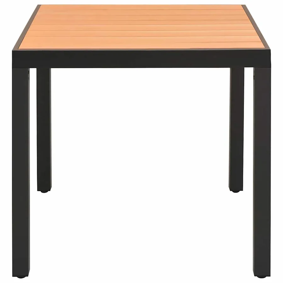 Ensemble à manger de jardin 5 pcs noir et marron - 10