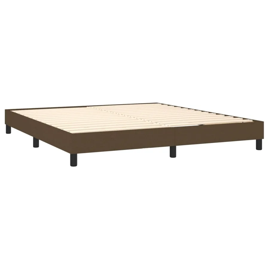 Sommier à lattes de lit avec matelas Marron foncé 180x200 cm - 4