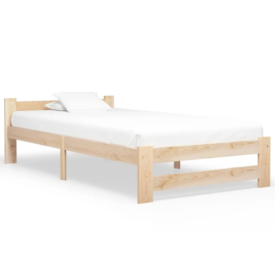 Cadre de lit sans matelas bois de pin massif 90x200 cm