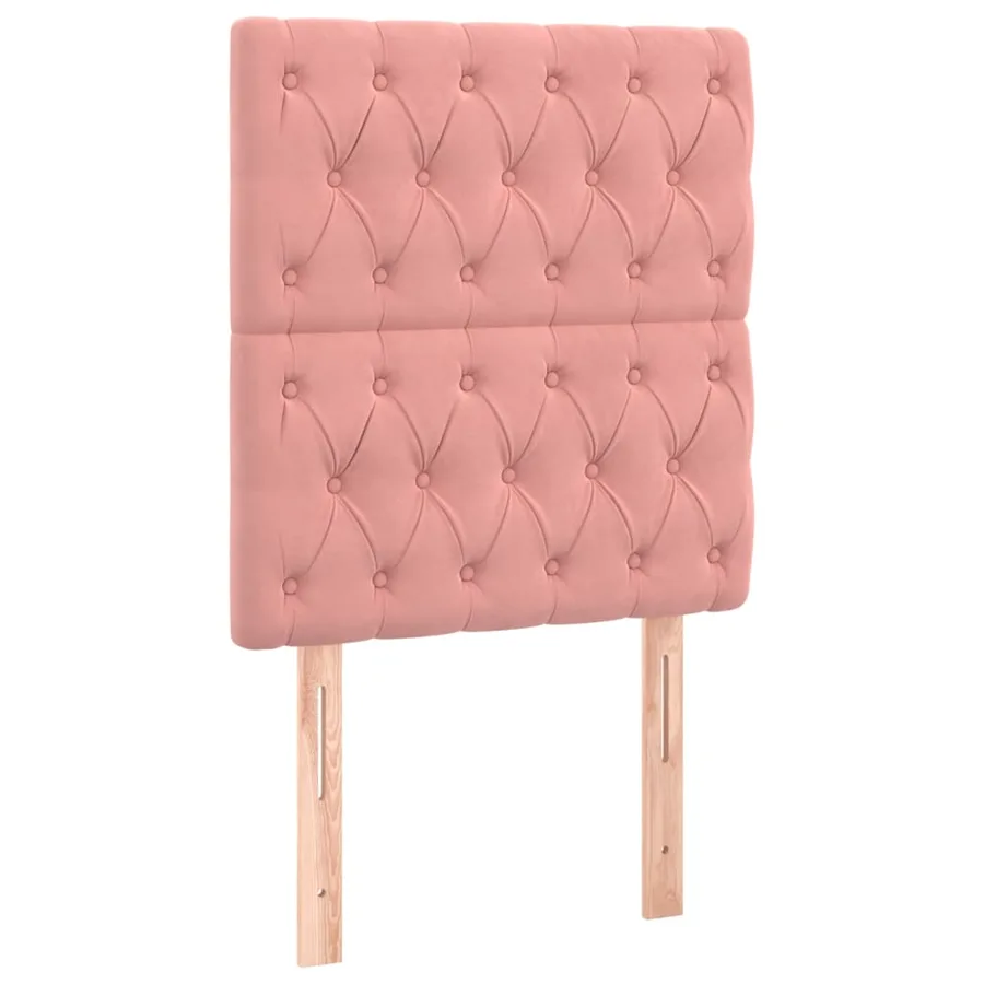 Cadre de lit sans matelas rose 80x200 cm velours - 8